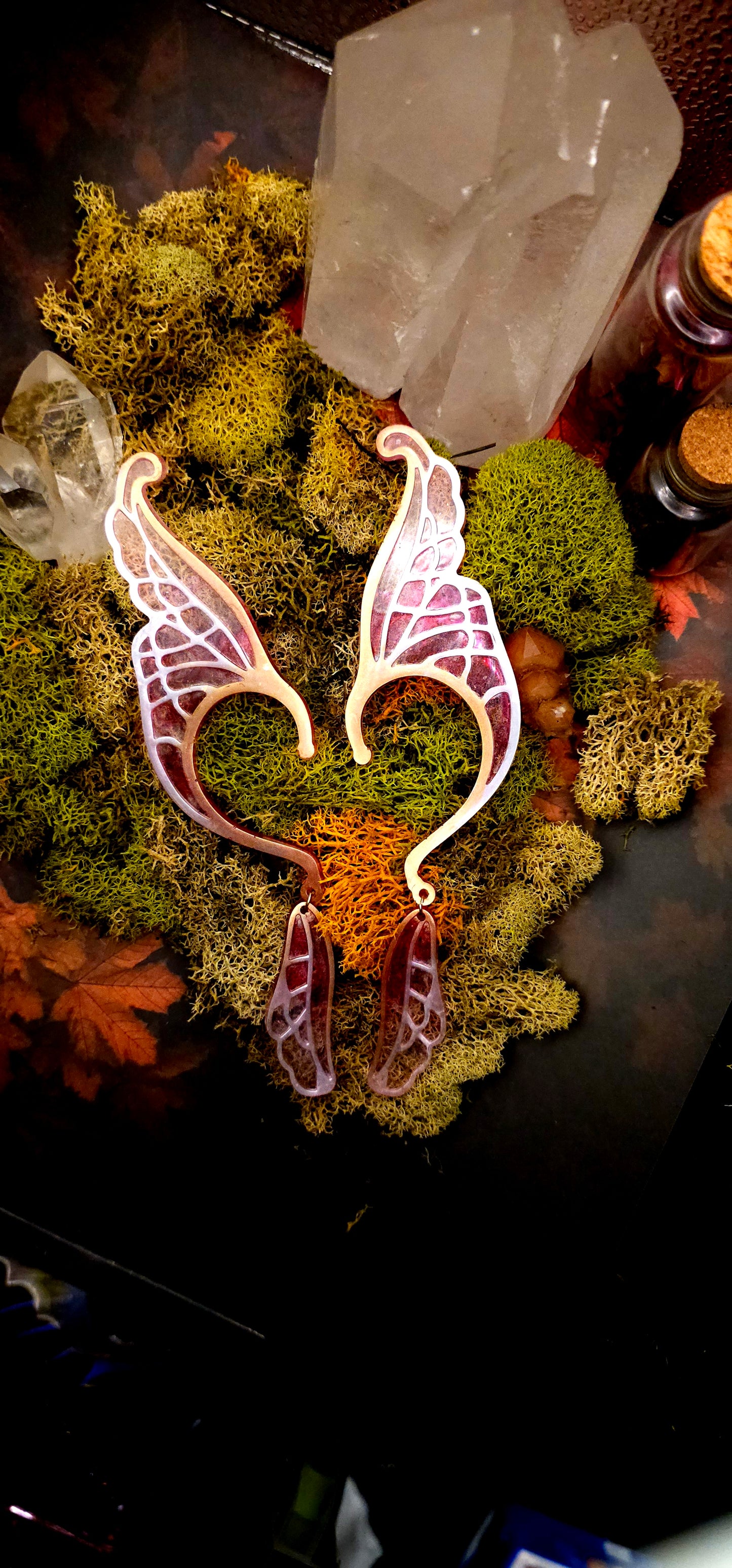 Fae Wing Cupid’s Kiss Ear-cuffs